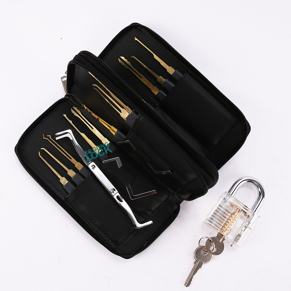 good price 24pcs stainless steel lock picking tools set wth practice lock locksmith supplies factory