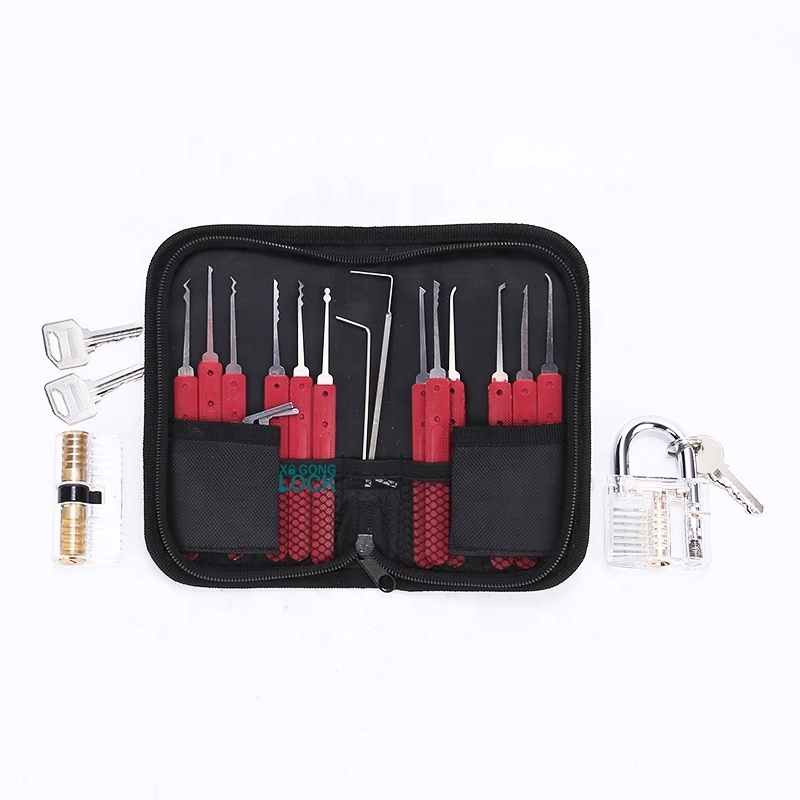 stainless keys lock picking set tool 17pcs practice locks open lock set