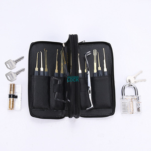 good price 24pcs stainless steel lock picking tools set wth practice lock locksmith supplies factory