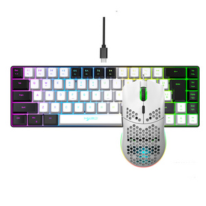 New arrival 68 key RGB Programmable Mechanical wired Gaming keyboard and mouse combo