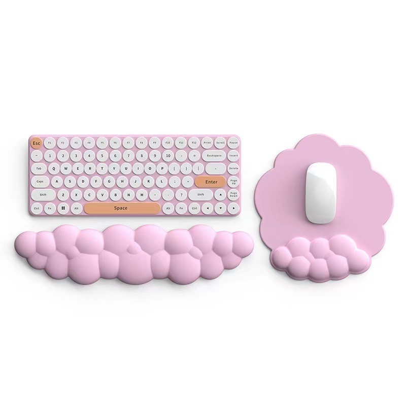 Customization Ergonomic Cloud Wrist Rest Mousepad with Gel Memory Foam Non-Slip Rubber Base Gaming Keyboard Mouse Wrist Rest Pad