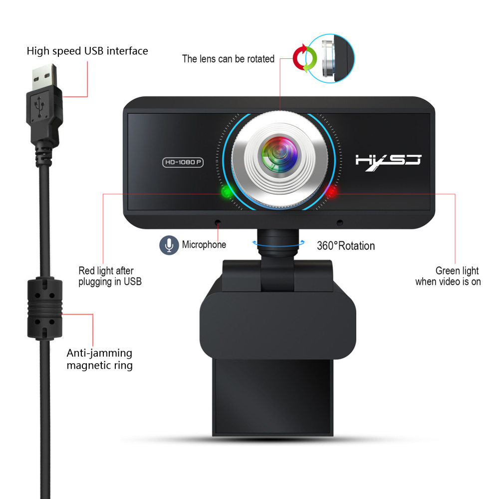 New design practical The built-in microphone automatic noise 1080P HD camera for laptop desktop