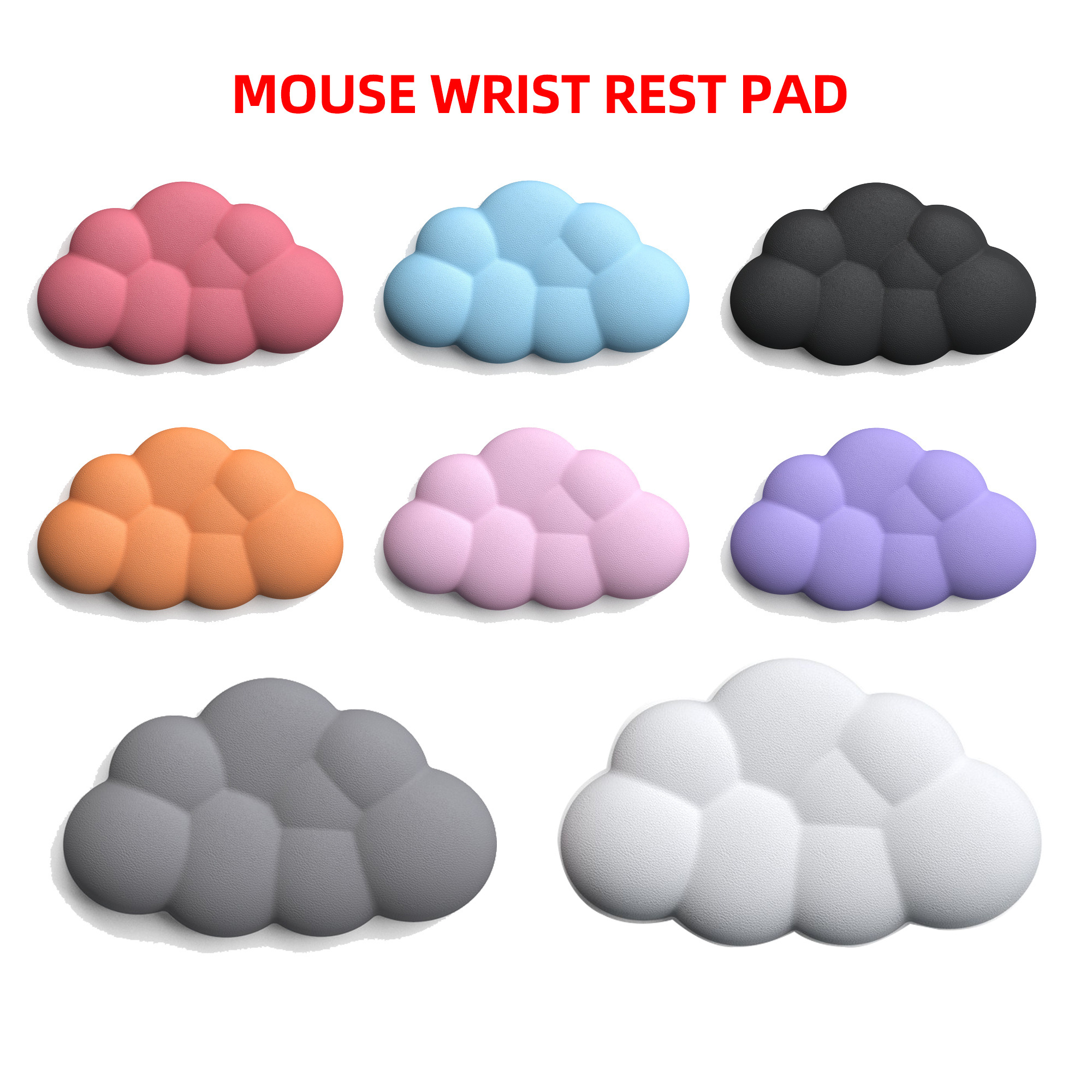 Customization Ergonomic Cloud Wrist Rest Mousepad with Gel Memory Foam Non-Slip Rubber Base Gaming Keyboard Mouse Wrist Rest Pad