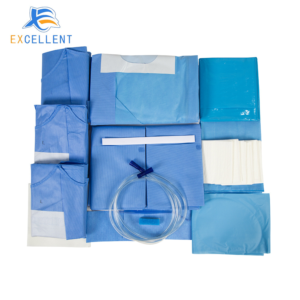 Medical Consumable Approved Customized Disposable Set Sterile Drape Surgical Drape Packs (Thailand factory)