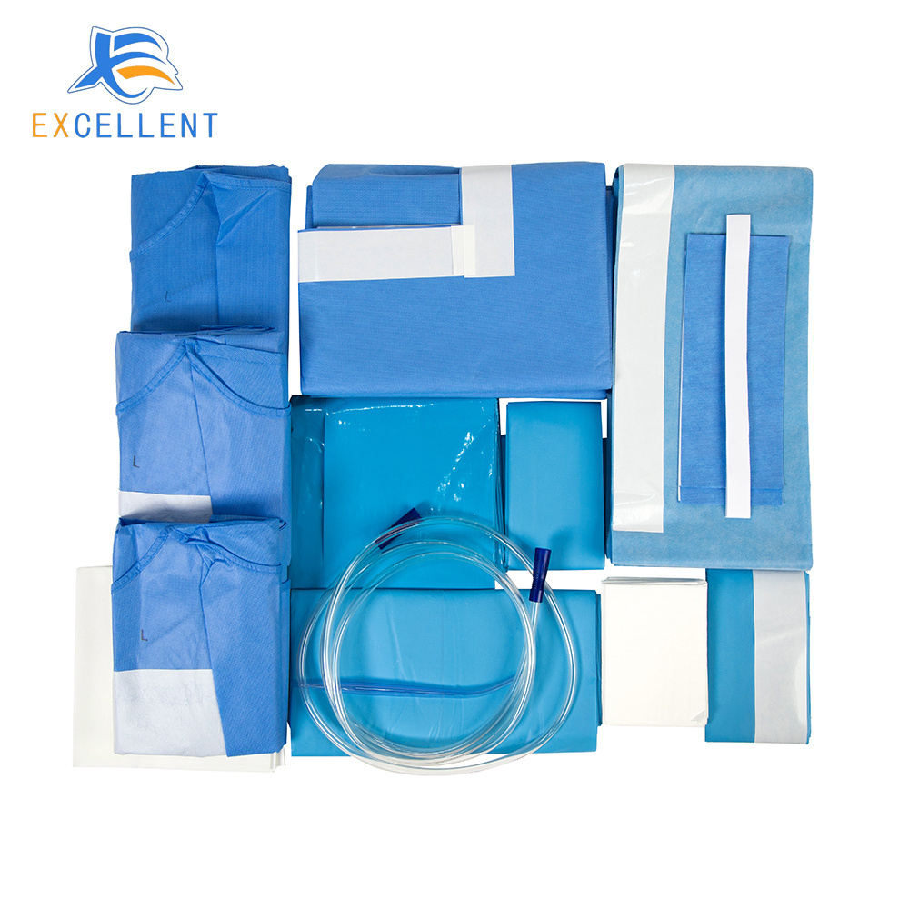 Medical Consumable Approved Customized Disposable Set Sterile Drape Surgical Drape Packs (Thailand factory)