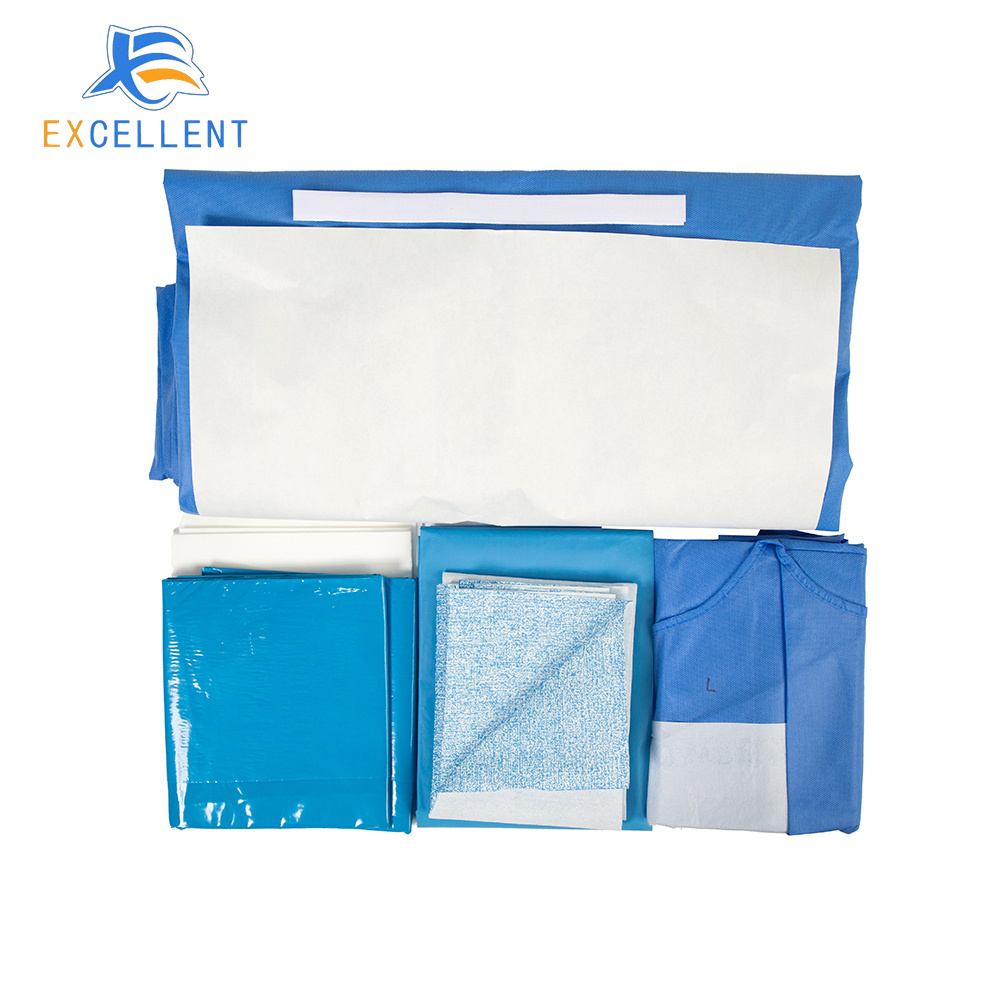 Medical Consumable Approved Customized Disposable Set Sterile Drape Surgical Drape Packs (Thailand factory)