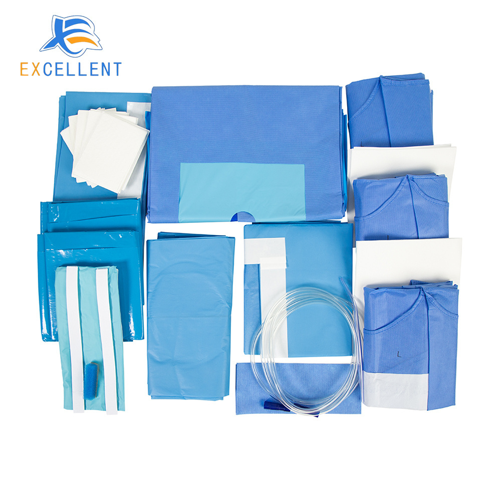 Medical Consumable Approved Customized Disposable Set Sterile Drape Surgical Drape Packs (Thailand factory)