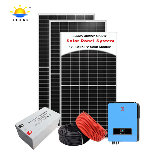 5000W Solar Panels 5kw solar system on grid 5000 watts full set kit 10KW Solar System Home 10000W Solar Panels Kit Made in China