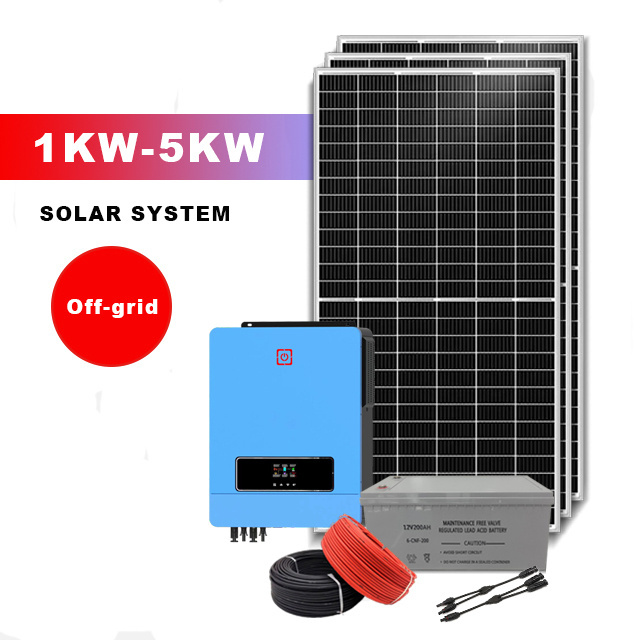 high efficiency 1kw 2kw 3kw 5kw off grid hybrid solar system home solar panels 1000w price 1 kw solar panel