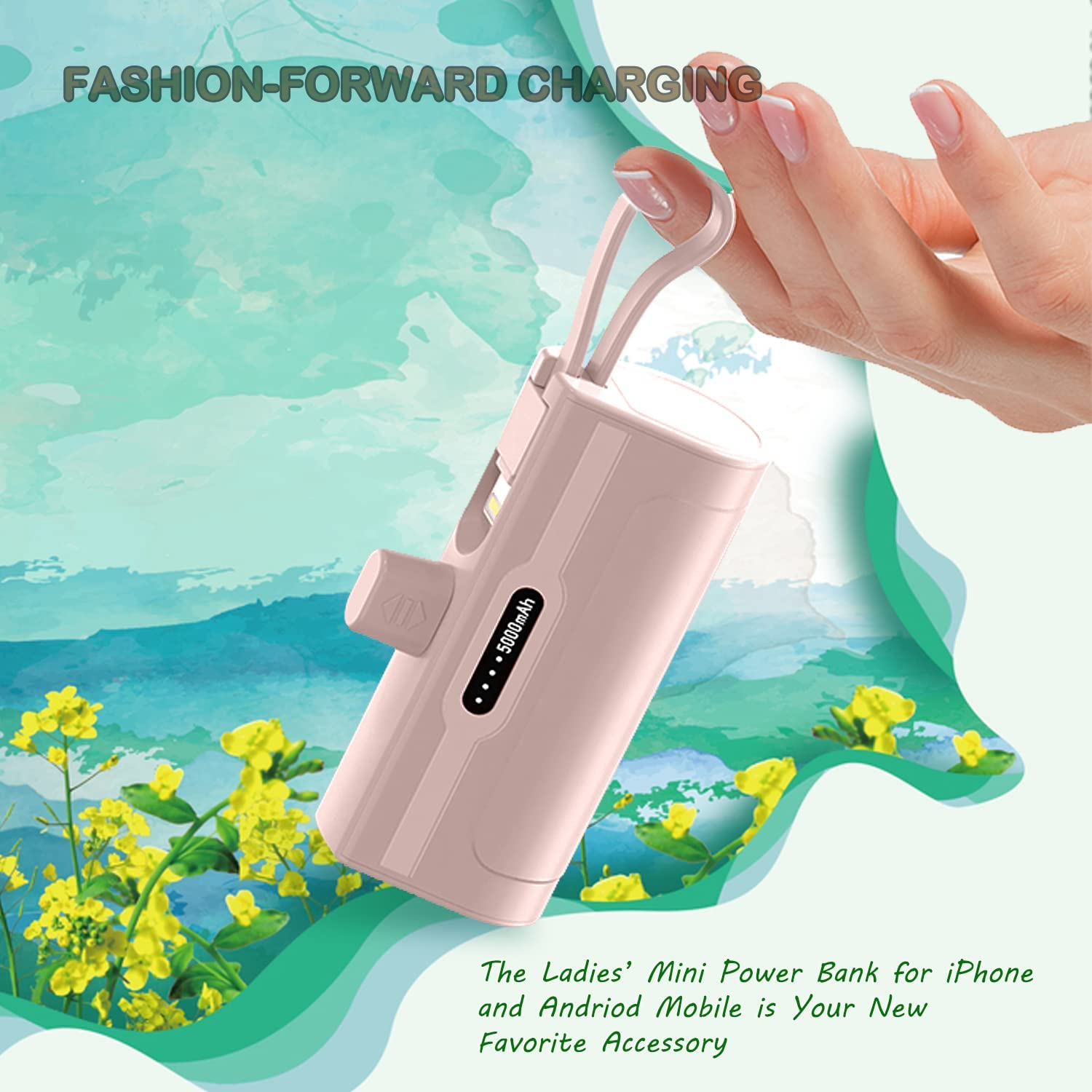 Portable Mini 4800mah Power Bank Charger For Usb C Android Device And For Apple Cute Fast Charge Small Battery Power Bank