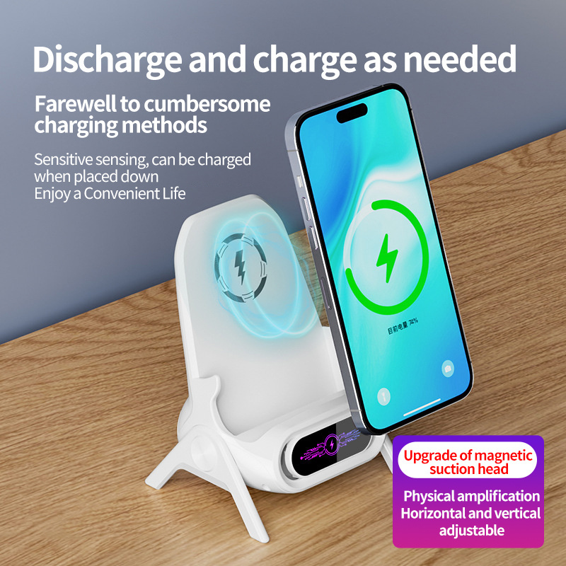 2024 Popular Wireless Charger Portable 15w Output Fast Charging Desk Chair Mobile Cell Phone Desktop Wireless Chargers