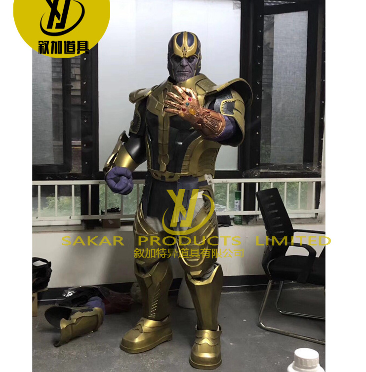 superhero mascot Thanos  Cosplay Suit Costume adult men A helmet and armor for sale