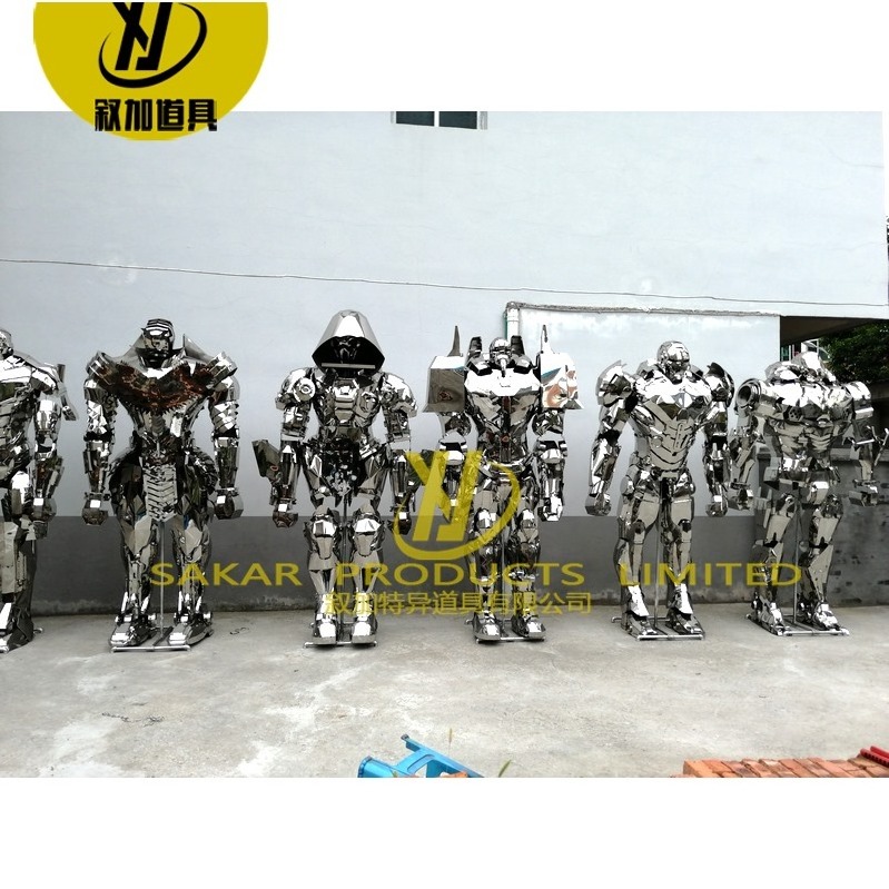 custom mirror costume robot suit  for Adult,made in China Life Size custom mirror robot costume with led lights