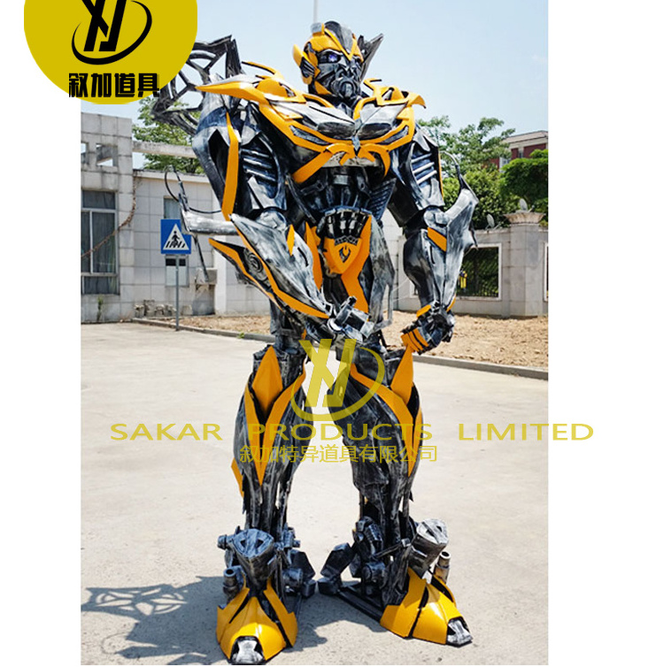 Customized wearable robot suit life size LED cosplay realistic robot costume suit for business promotion led robot costume