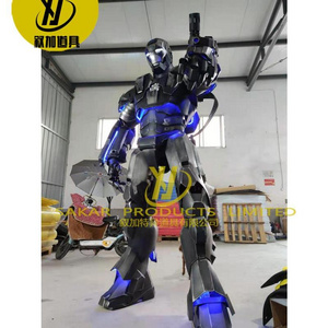 LMD New Design Free Shipping Plastic Stilts Walker Robot Led Costume with Rechargeable Battery Kryoman Performance Wear transformerss costume