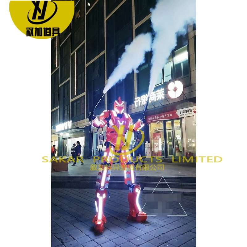 stilt walker costumes led light up dance shoes stilts led robot costume