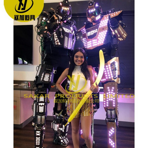 Free Shipping LMD Led Robot Suits Traje Party Giant Disfraz de Robot DJ Costume for Party