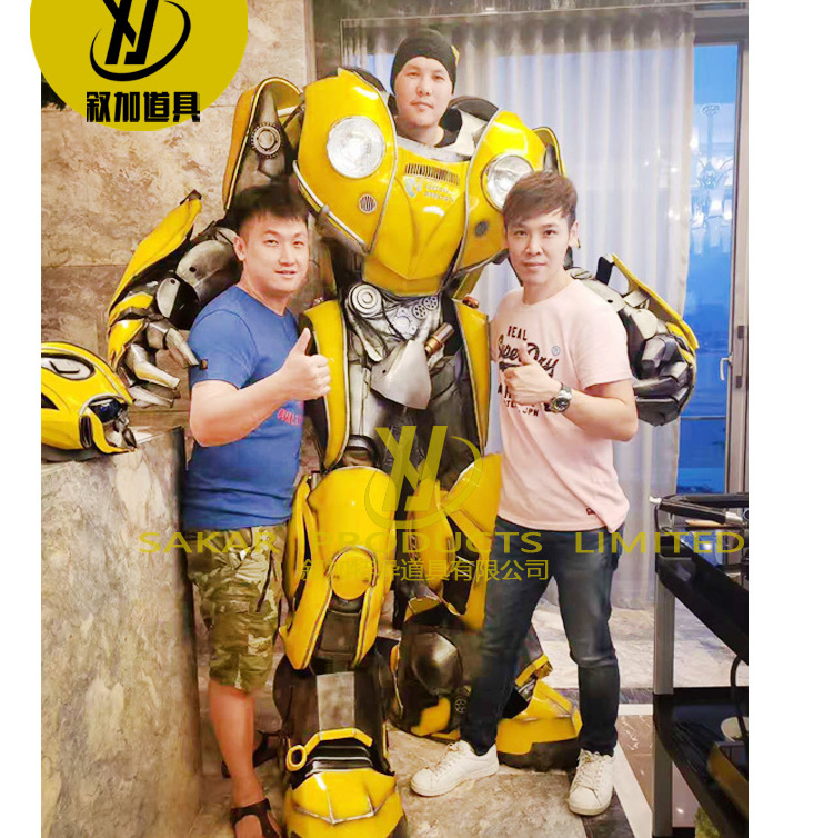 Human Size Bumble bee Cosplay Performing Robot Costume Suit transform er led robot costume for adults