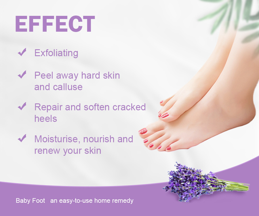 Baby foot exfoliation 2 Pairs Private Label Foot Peel Callus Remover Peeling Mask Feet Skin Care Exfoliating Foot Mask Peel