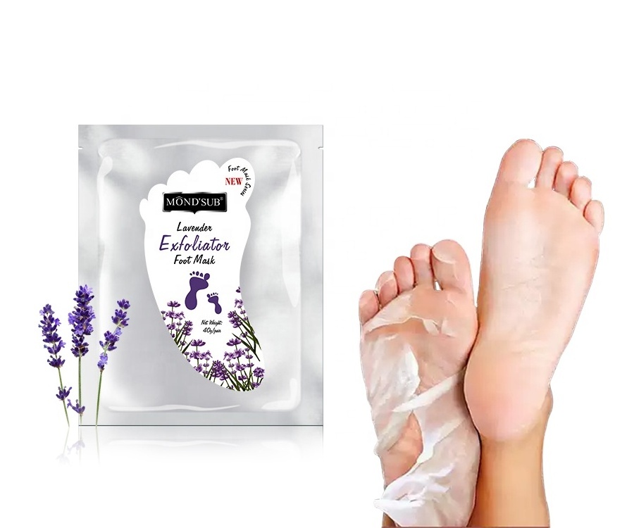 OEM Private Label Socks Peeling Foot Callus Peeling Mask Lavender Exfoliating Foot Peel Mask Manufacturer