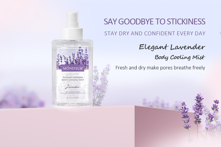 Private Label Mini Organic Deodorant Skin Care Lavender Body Mist Spray