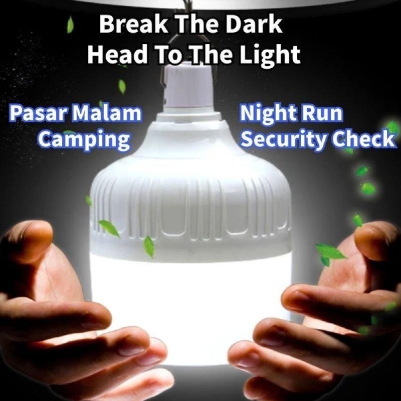 60W/130W Portable Tent Lamp Battery Lantern BBQ Camping Light Outdoor Bulb USB LED Emergency Lights for Patio Porch Garden