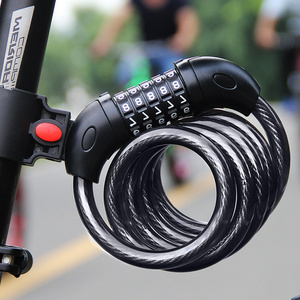 Bicycle Lock 5 Digit Code 1200mm*12mm Anti-theft Lock Bike Security Accessory Steel Cable Cycling Bicycle Lock