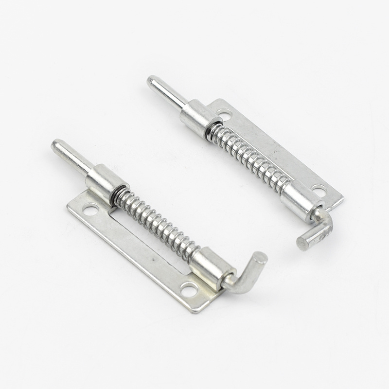 XK1009-60 Spring Loaded Metal Security Barrel Bolt Latch Silver Tone Spring Latches Door Cabinet Hinges Hardware