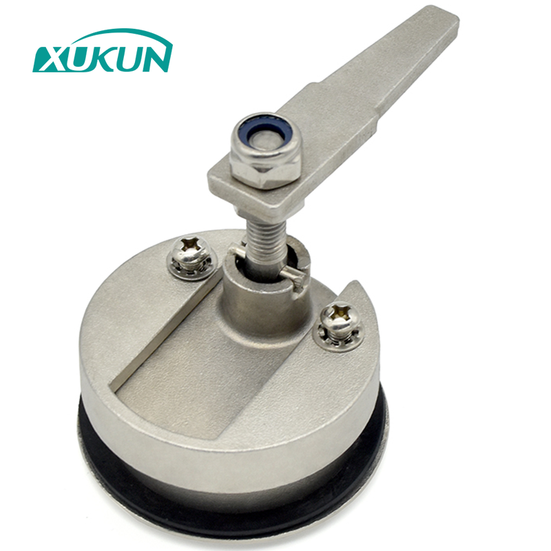 XK246-2  316 stainless steel Buried handle type press Round pull ring Tongue cam lock slam latch