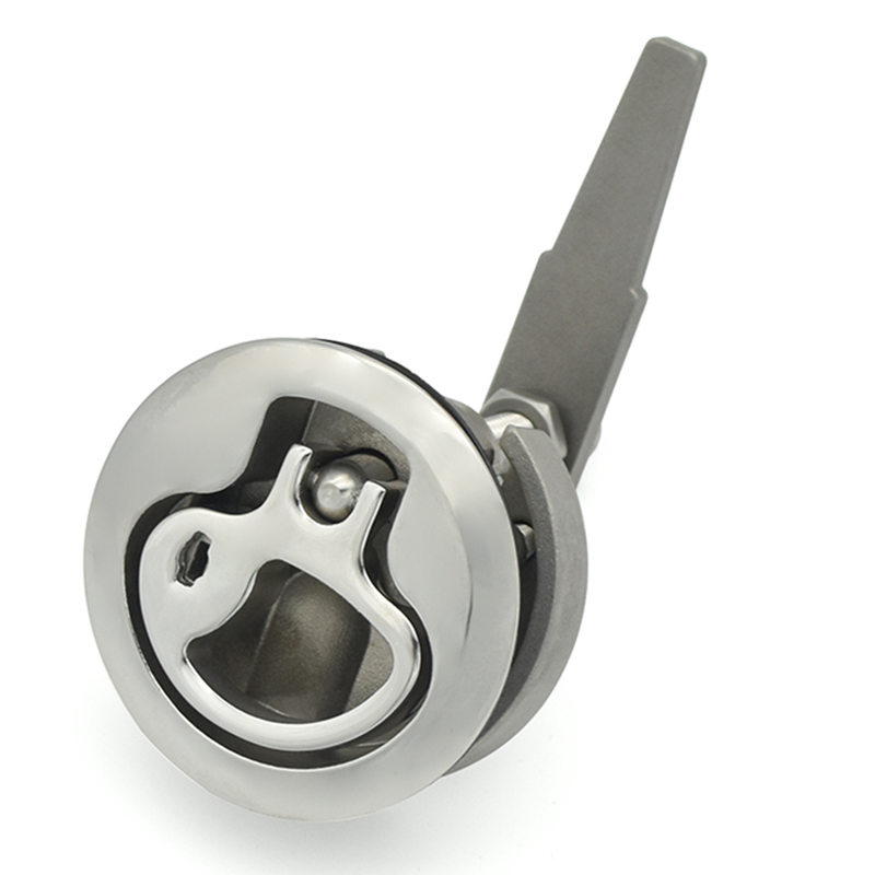 XK246-2  316 stainless steel Buried handle type press Round pull ring Tongue cam lock slam latch