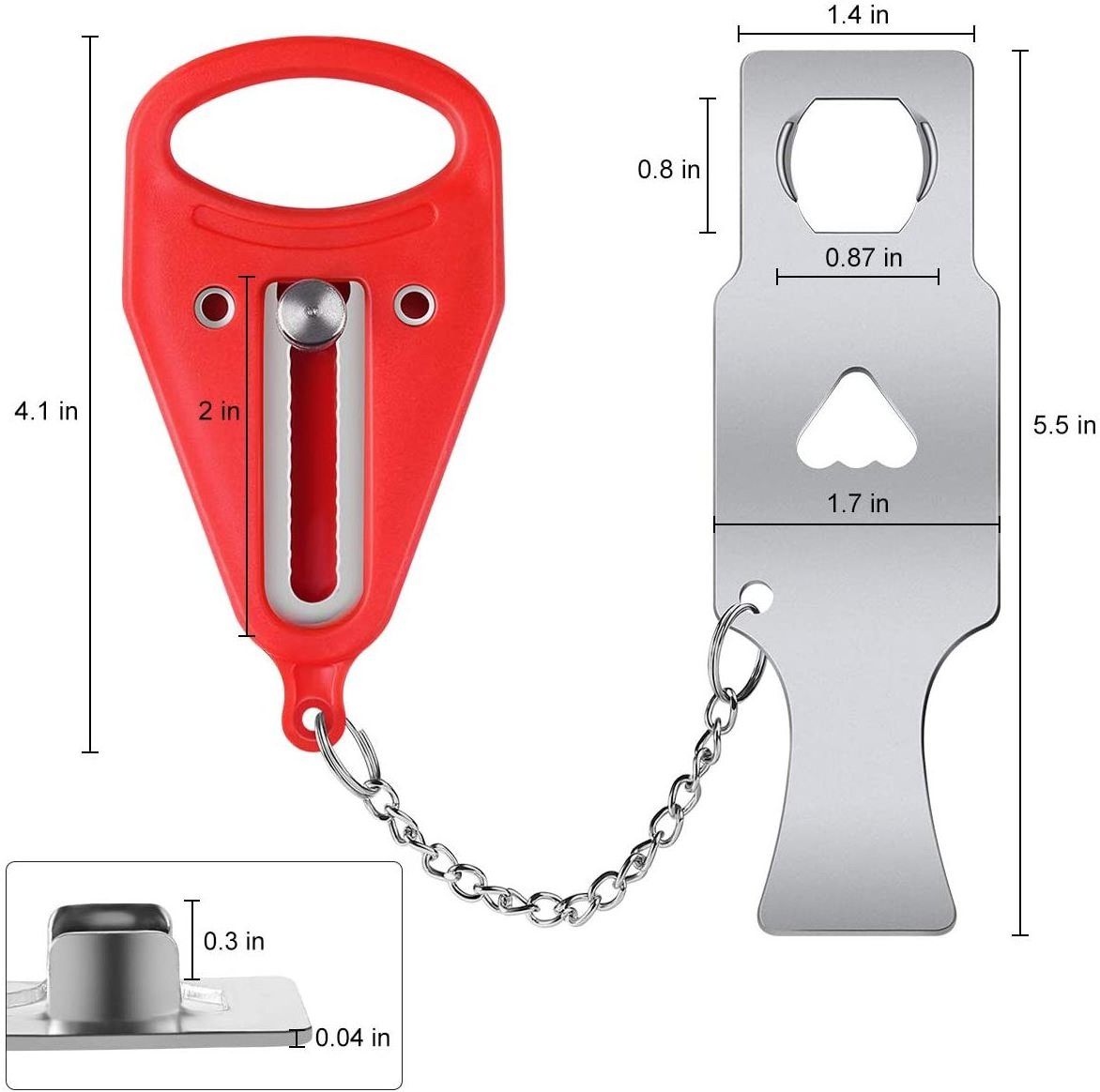 Stainless Steel Traveling Hotel Apartment College Home Security Door Locker Safety Door Lock Portable Door Lock