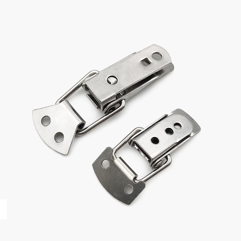 PKWS4 Stainless Steel Hardware Cabinet Boxes Spring Loaded Latch Catch Toggle Hasp For Sliding Door Simple Window Cabinet