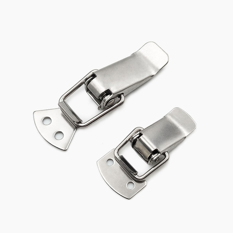 PKWS Stainless Steel Hardware Cabinet Box Case Spring Loaded Latch Catch Toggle Hasp For Home Office Shop