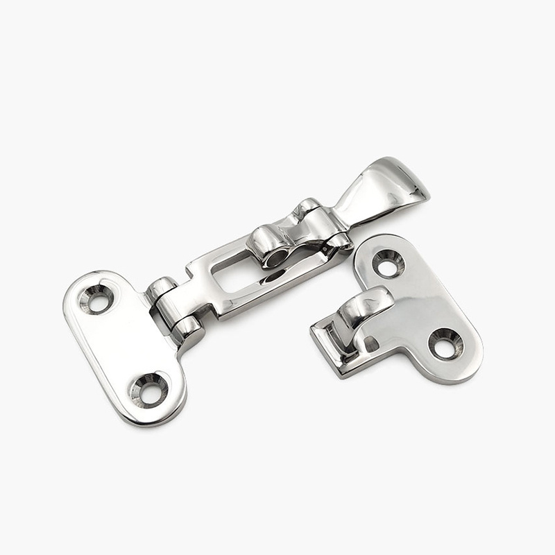 DK316 Marine Boat Deck Lock Hasp 316 Stainless Steel Lockable Hold Down Clamp Anti-Rattle Latch Fastener Boat Yacht Accessory