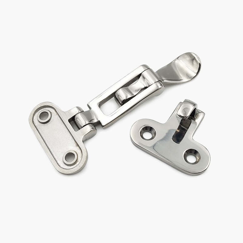 DK316 Marine Boat Deck Lock Hasp 316 Stainless Steel Lockable Hold Down Clamp Anti-Rattle Latch Fastener Boat Yacht Accessory