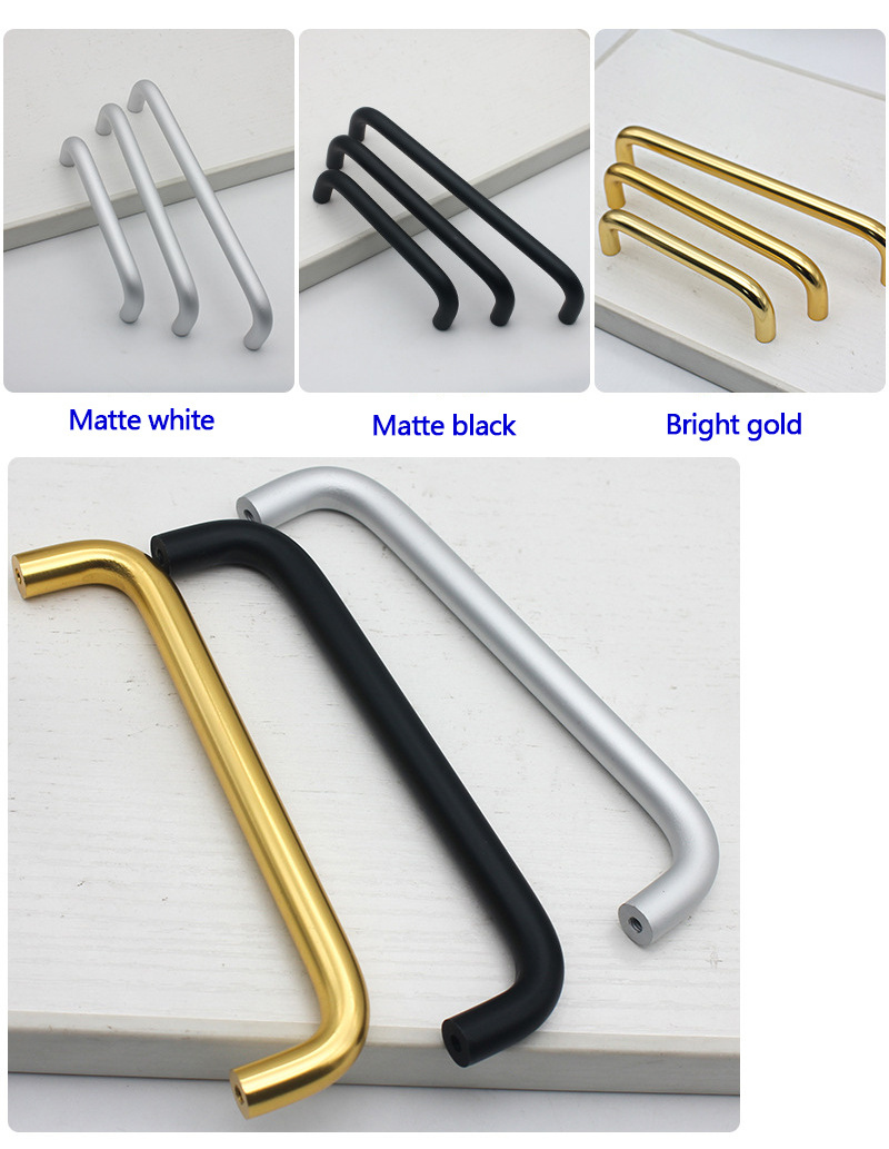 Matte Zinc Alloy Stainless Steel Black Round Cabinet Handle Black Drawer Handle Cabinet Hardware