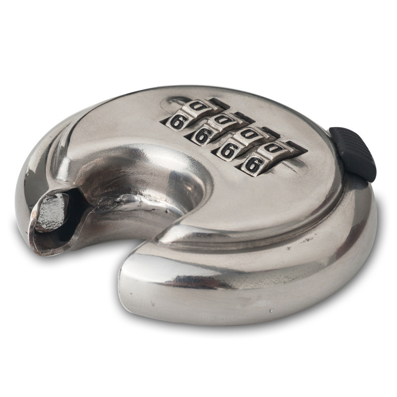 Digit Combination Disc Padlock with Shielded Hardened Shackle Heavy Duty Round Lock