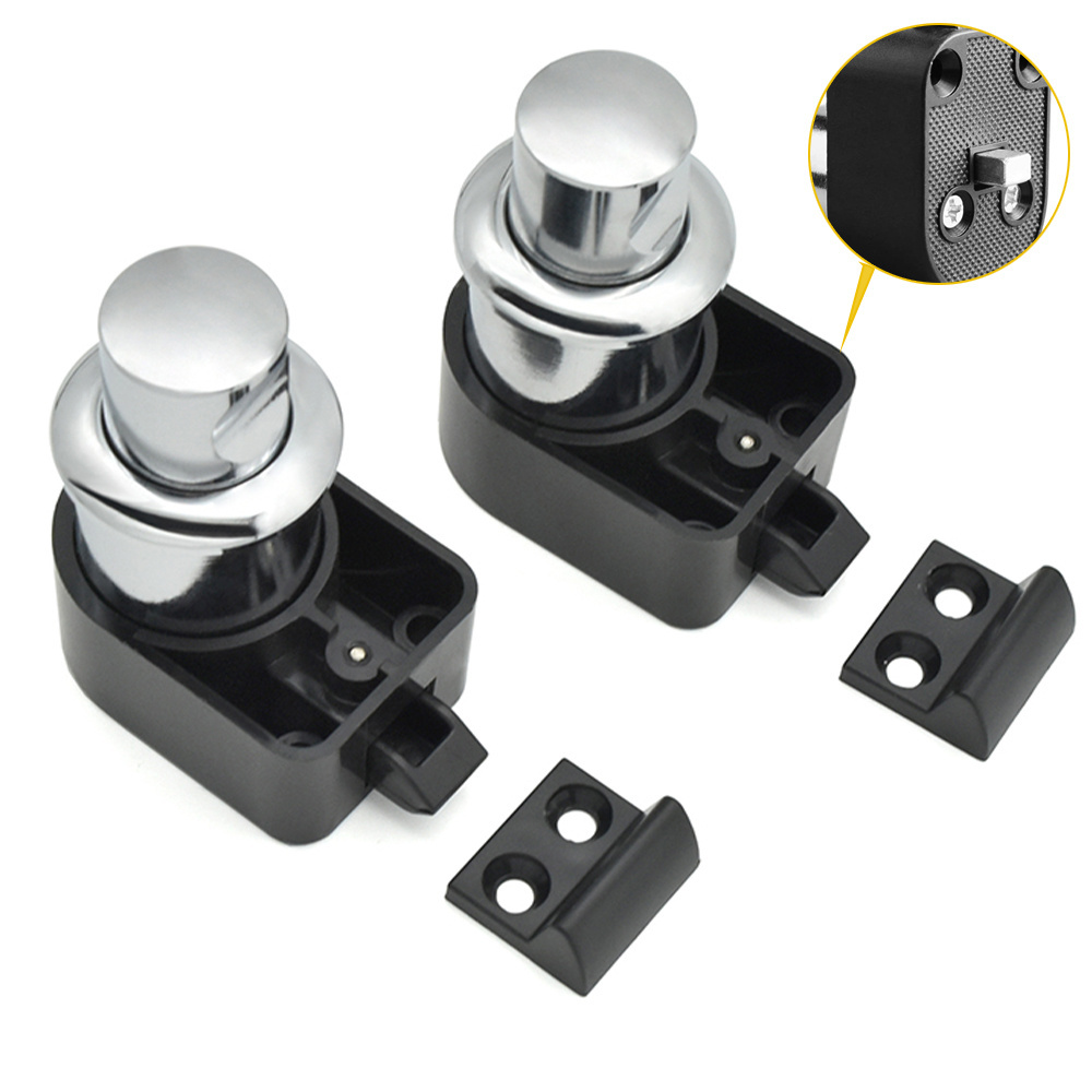 Push Latch Boat Cupboard Cabinet Door Lock RV Button Push Latch Knob