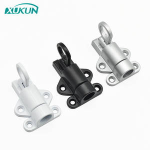 XK1017 Aluminum Alloy Gate Latches Self-Closing Security Automatic Window Security Pull Ring Spring Bounce Door Bolt Latch Lock