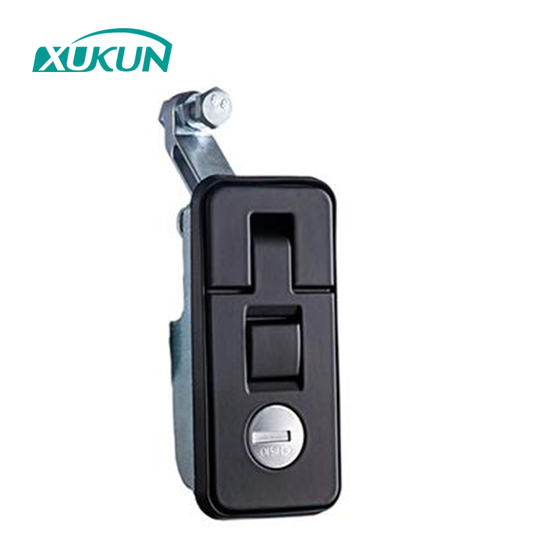 Xk140 zinc alloy flat lever lock press type push latch toolbox compression lock for Metal cabinet trailer lock