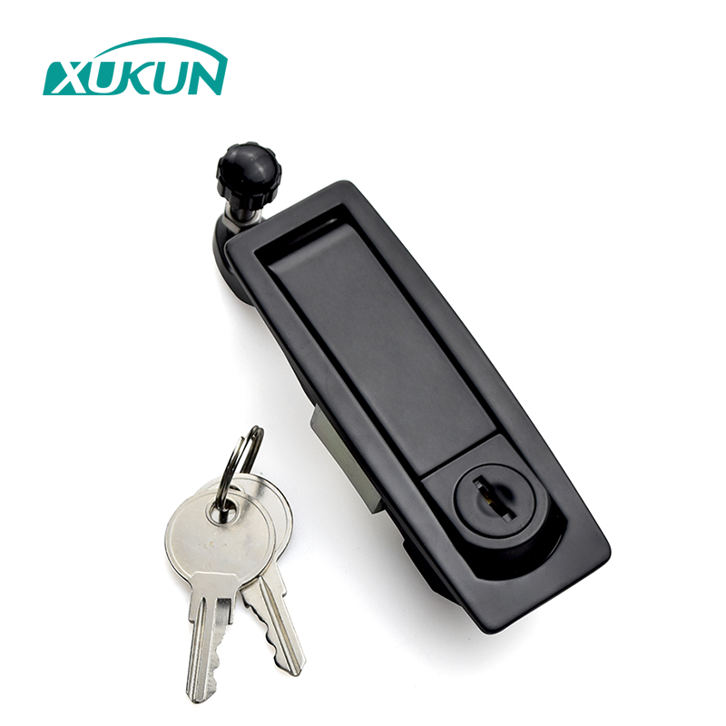 XK141 C2 Zinc alloy black spray coating lever compression lock Cabinet Plane Lock push latch for electrical Cabinet