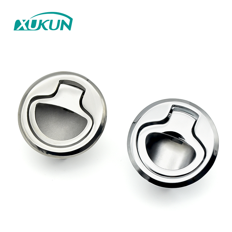 xk246 Stainless Steel Boat Cam Flush Pull Locker Locking Heavy Push Pull Ring Slam Mount Marine Hatch Latches