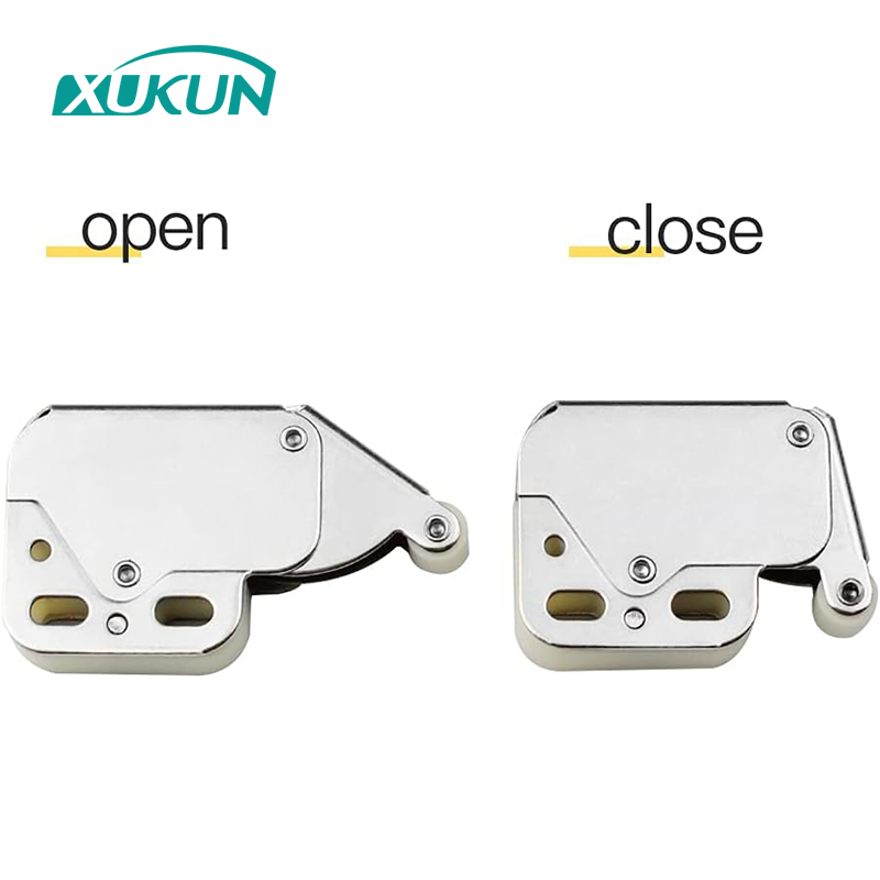 cold-rolled steel Mini Touch Latches for Door Mini Latch Spring Lock latch with Screws for Home Doors Cupboard Windows