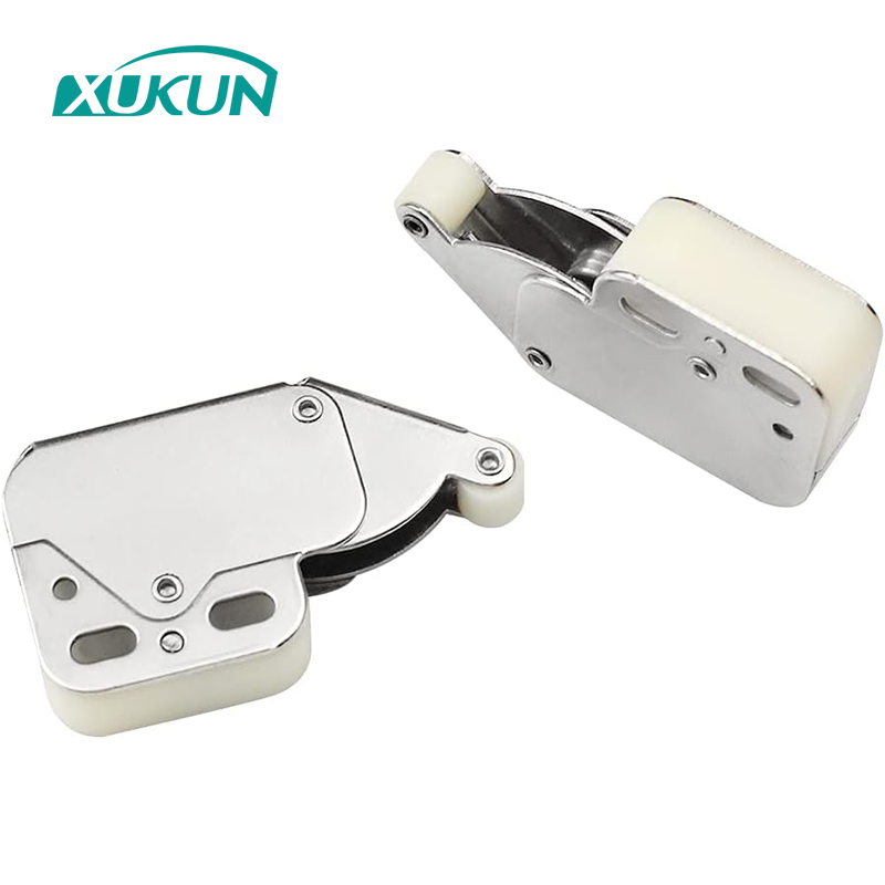 cold-rolled steel Mini Touch Latches for Door Mini Latch Spring Lock latch with Screws for Home Doors Cupboard Windows