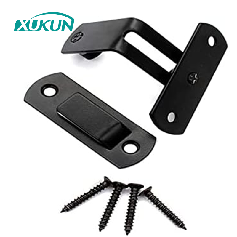 Carbon steel 90 Degree Locking Privacy Lock Sliding barn Door Latch Right Angle Door Clasp cam Lock latch