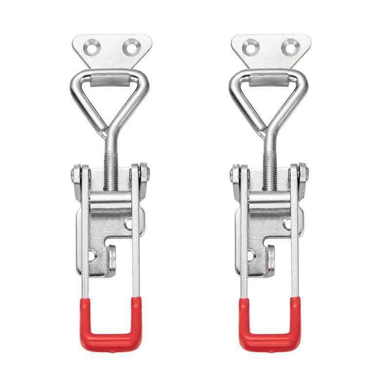 Stainless Steel Heavy Duty Adjustable Toggle Latch Clamp With Lock Hole 300Kg 660Lbs Holding Capacity For Wooden box