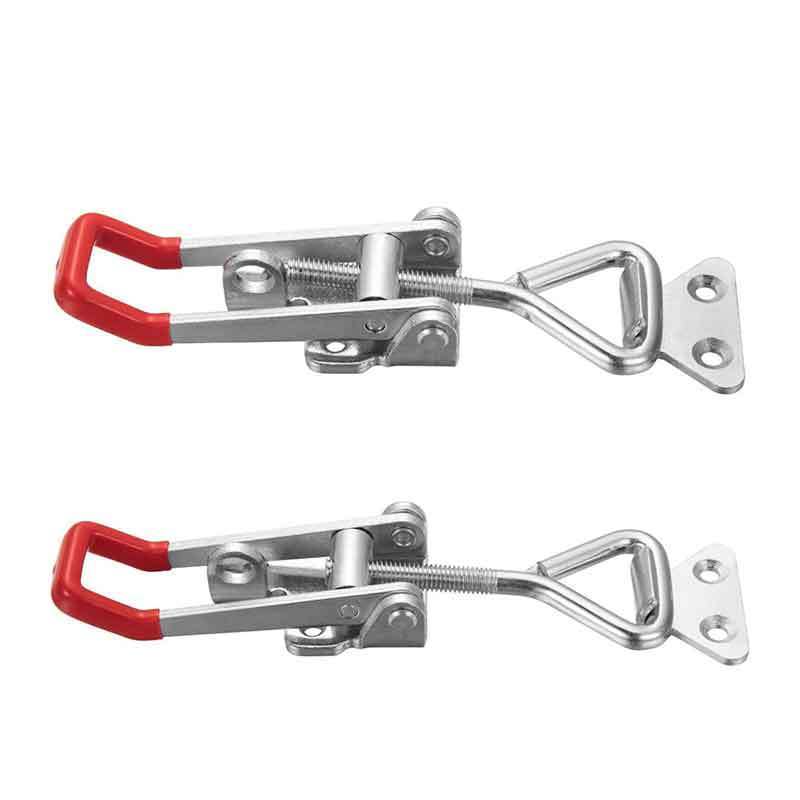 Stainless Steel Heavy Duty Adjustable Toggle Latch Clamp With Lock Hole 300Kg 660Lbs Holding Capacity For Wooden box