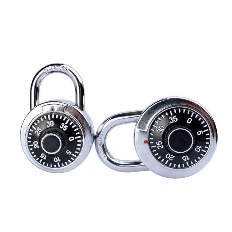 Rotary Padlock Digital Combination Code Lock for Door Luggage Suitcase Security Bicycle with round Dial Number Lock Cylinders