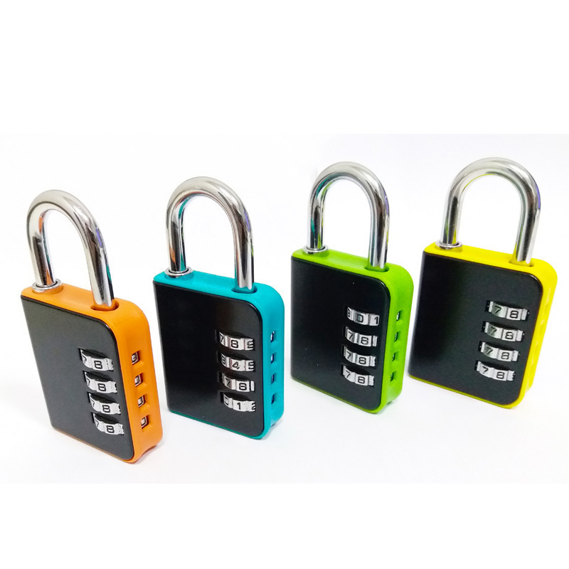 Candado 4-Digit Code Padlock for Travel Luggage Gym Locker Cabinet Combination Lock Secure Personalized Key for Padlocks