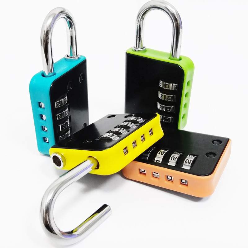 Candado 4-Digit Code Padlock for Travel Luggage Gym Locker Cabinet Combination Lock Secure Personalized Key for Padlocks